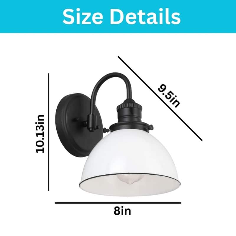 1 Light wall sconce matte black wall light alloy steel wall light fixture
