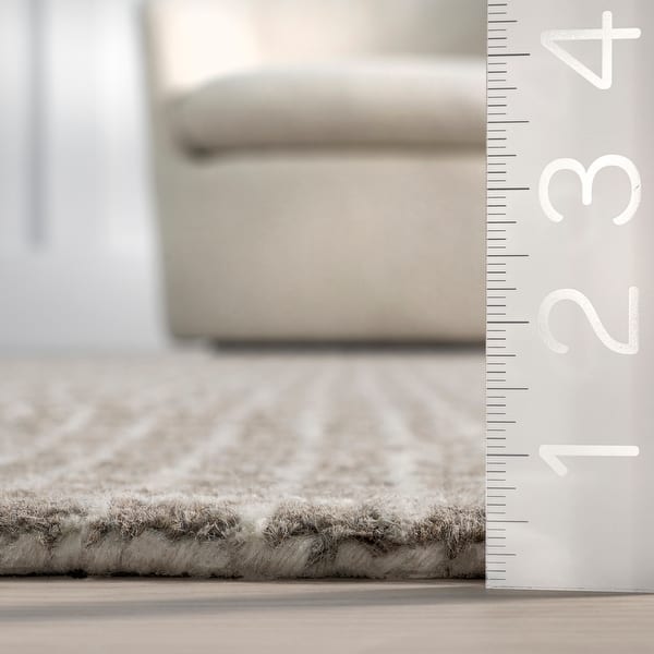 dimension image slide 2 of 10, Melrose Checked Wool Area Rug