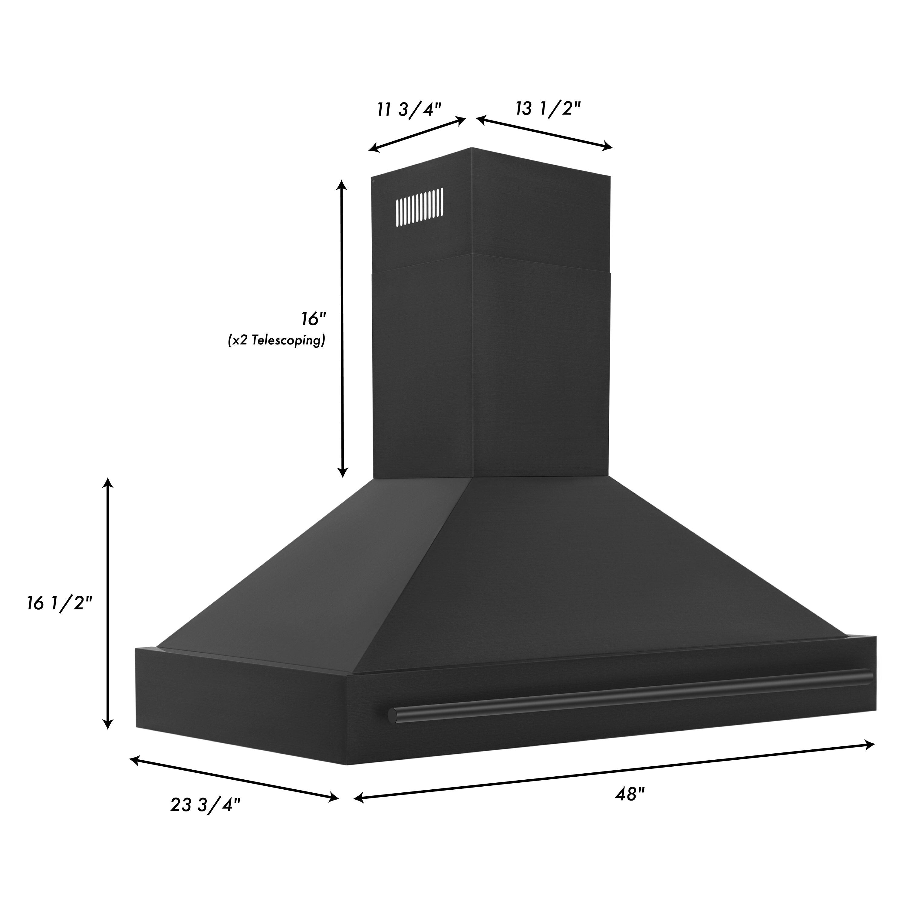 ＊新品タグ付＊SISANDI TRIANGLE midnight black 2 ZLINE Black Stainless Steel Range Hood with Black Stainless