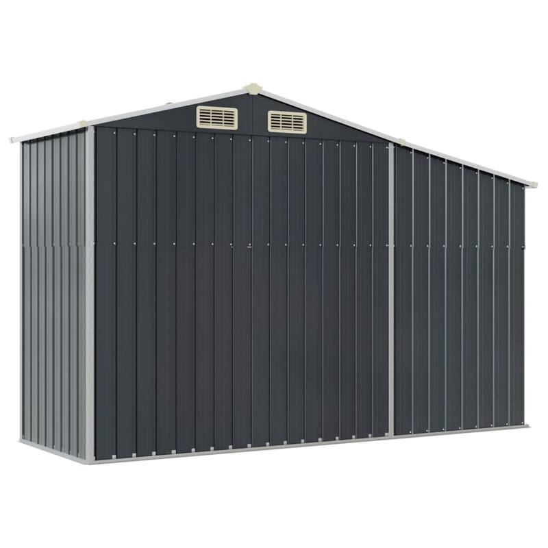 vidaXL Garden Shed Metal Outdoor Storage Tool Shed House Galvanized Steel