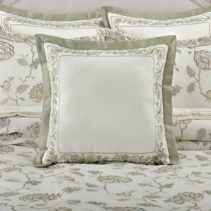Fairview 20" Square Decorative Throw Pillow - Polyester - Sage - Accent