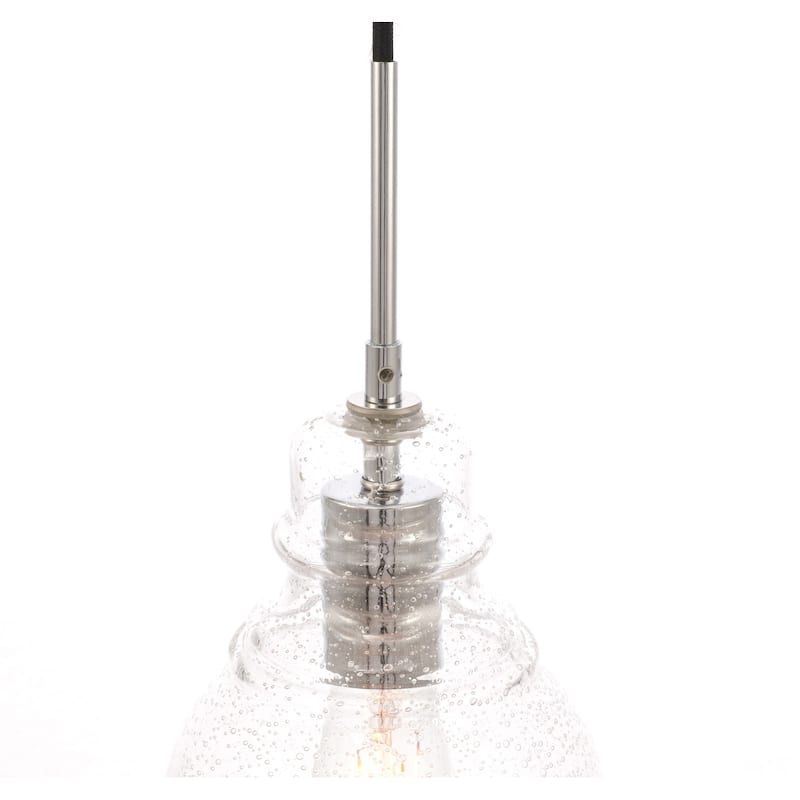 Adelee 6.25-Inch 1-Light Clear Seeded Glass Pendant