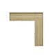 preview thumbnail 10 of 15, Corner Storage Bench with Lift-Top Seats, Faux Drawer Fronts, Oak Finish, Entryway & Living Room Organizer