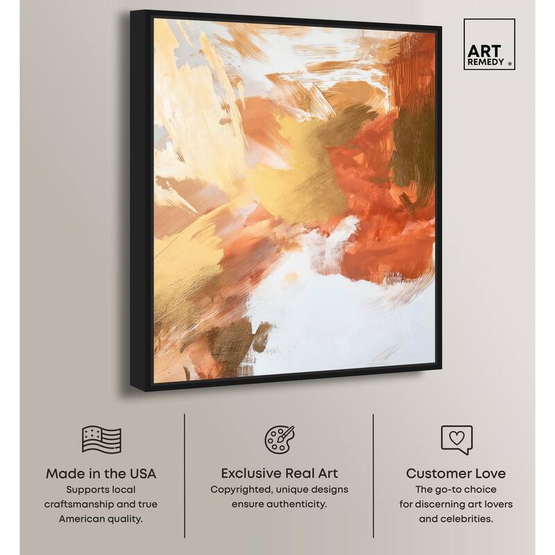 Golden Yellow Citrus Burst I Canvas by Art Remedy