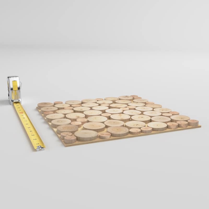 11 7/8"W x 11 7/8"H x 1/2"P Timbercut Wood Mosaic Wall Tile, Eucalyptus - 11 7/8"W x 11 7/8"H x 1/2"P