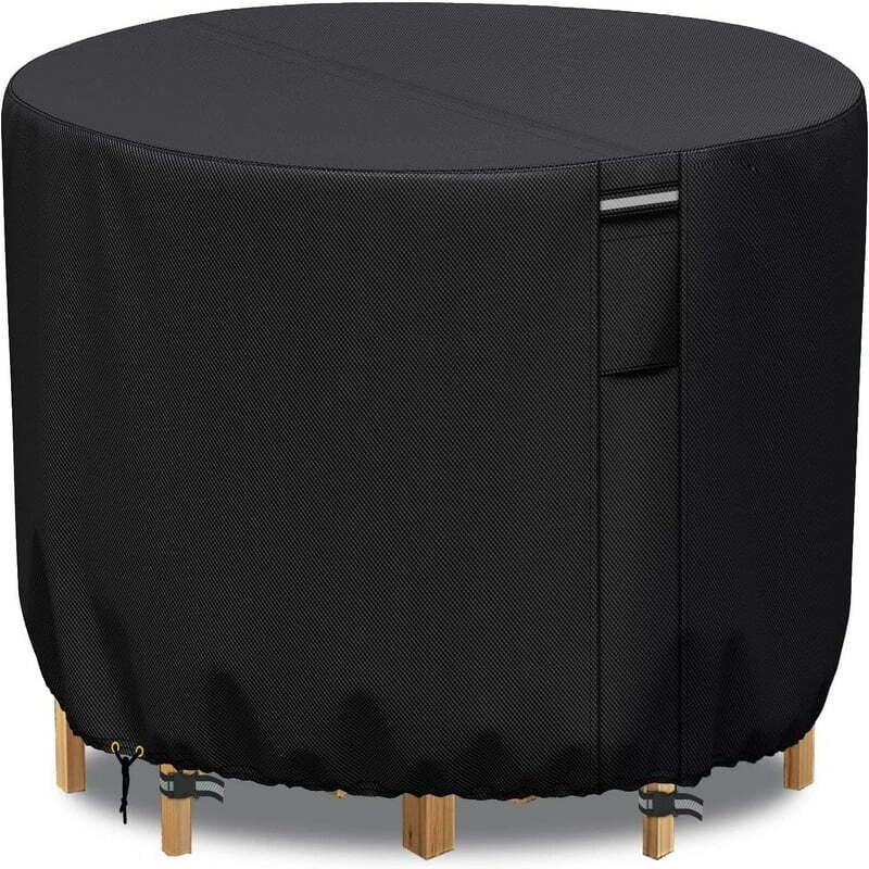 Patio Round Table Cover for Garden Table Set Patio Bar Height Table Windproof Waterproof