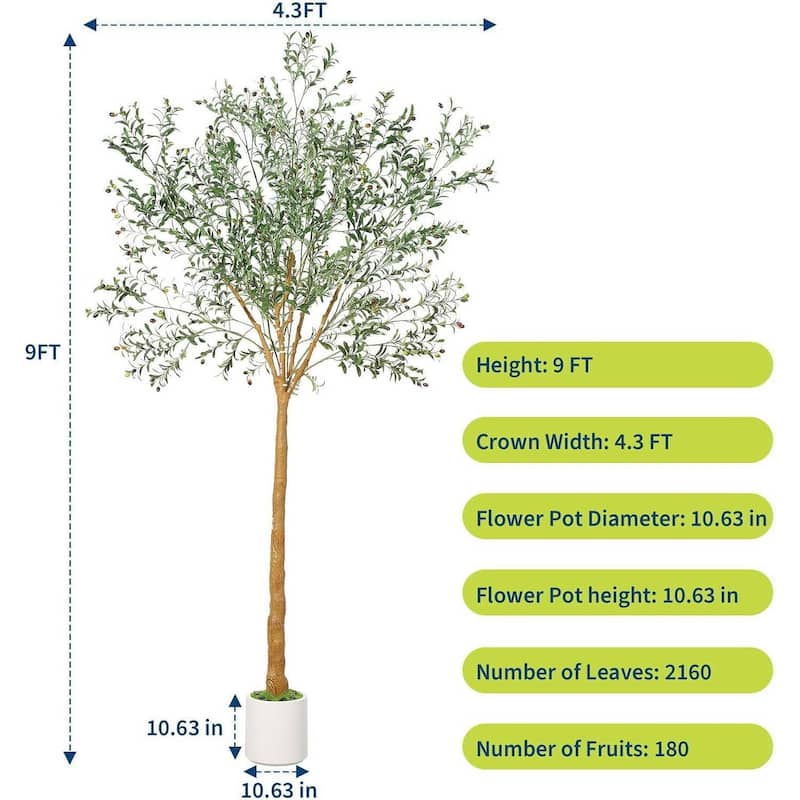 Tall Faux Artificial Olive Tree for Home Office Decor
