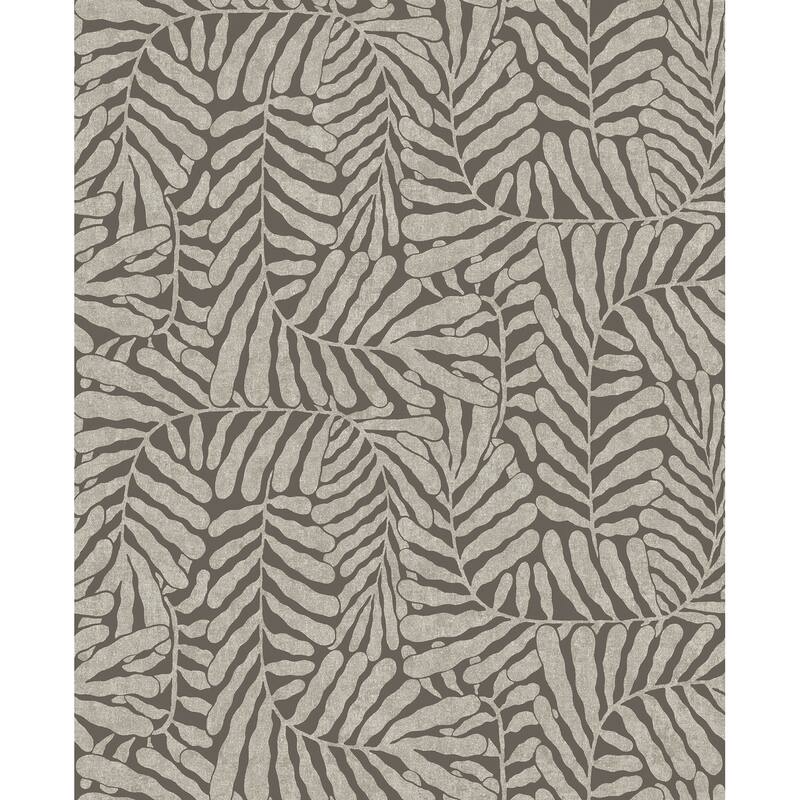 A-Street Prints Gabriel Espresso Fern Wallpaper