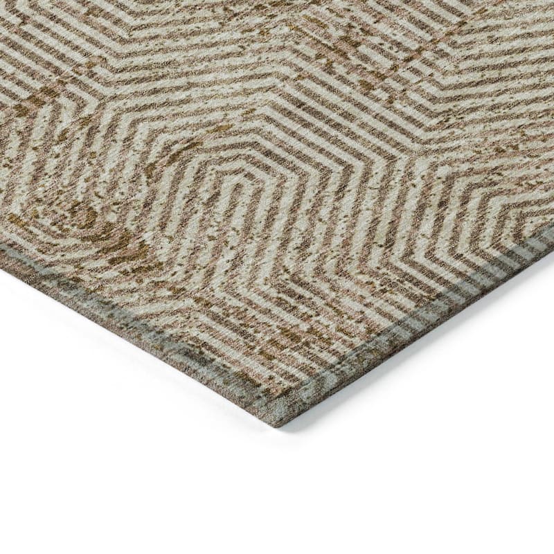Machine Washable Indoor/ Outdoor Chantille Contemporary Maze Rug