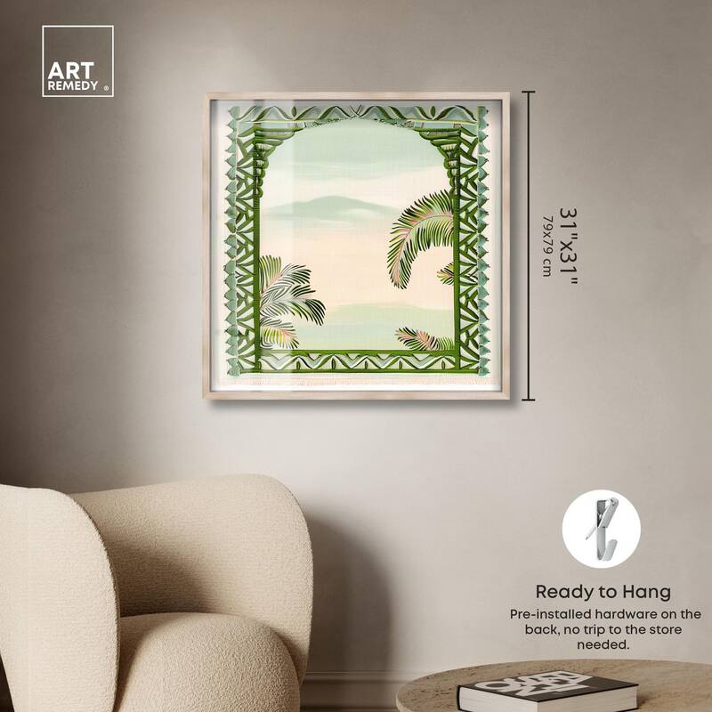 Palm View Vista Shadowbox by Art Remedy