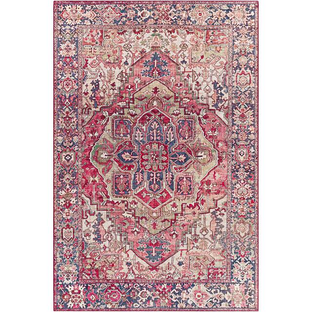 Adenia Vintage Medallion Printed Area Rug