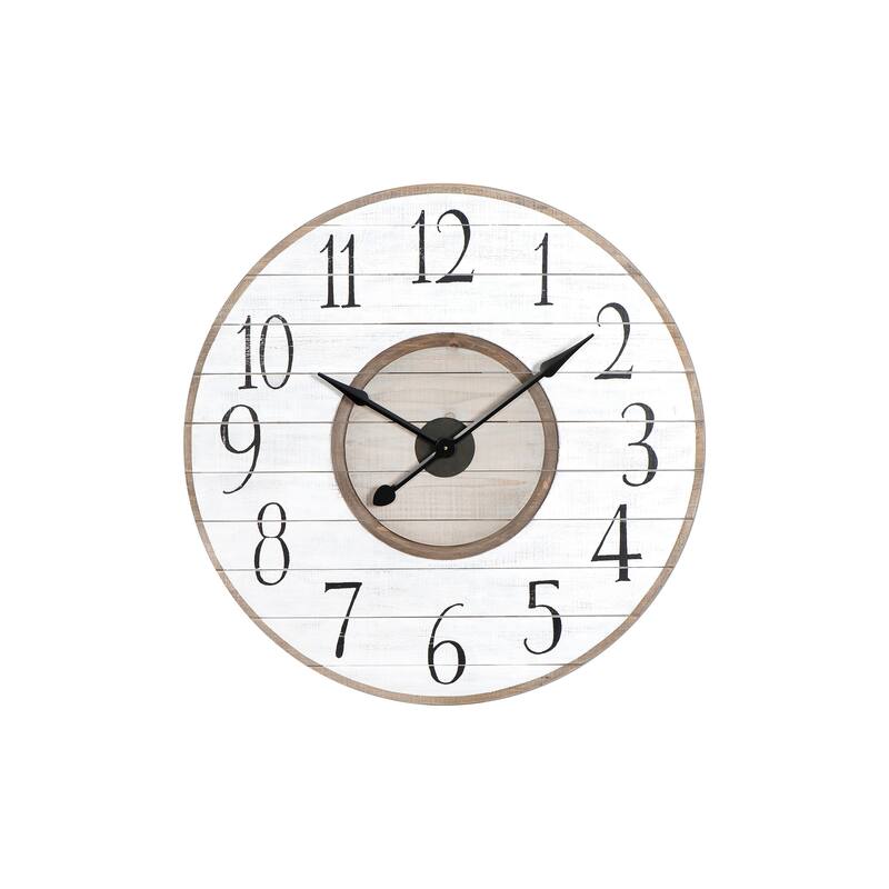 Wood Slat Wall Clock