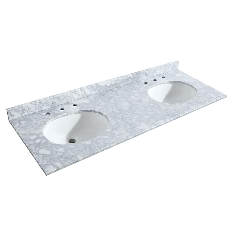 Deborah 60-inch Double Vanity, Oval Sinks, No Mirrors