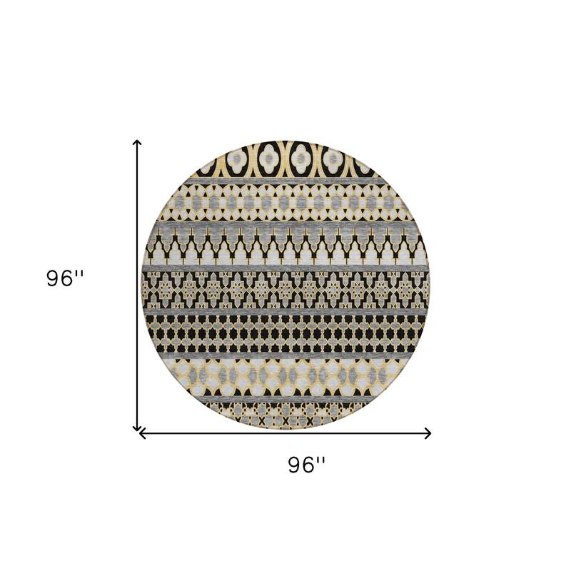 HomeRoots Quatrefoil Transitional Rectangle Outdoor Rug