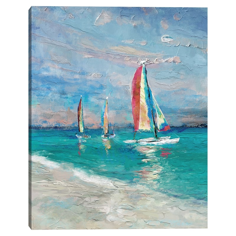 Rainbow Sails by Studio Arts Canvas Art Print