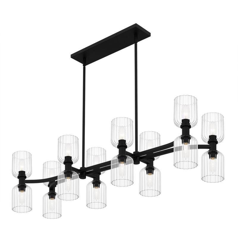 Ramada 16-Light Matte Black Island Light