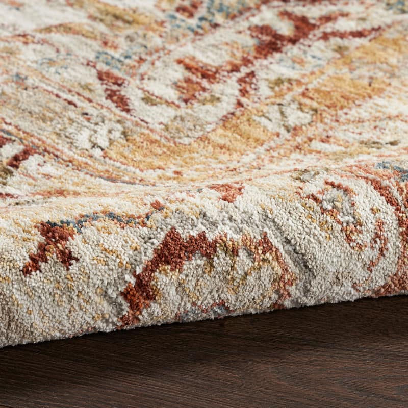 Nourison Petra Traditional Persian Medallion Border Area Rug