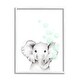preview thumbnail 25 of 27, Stupell Cute Cartoon Baby Elephant Zoo Animal Painting,11x14, Design By Artist Studio Q - Grey 16 x 20 - White
