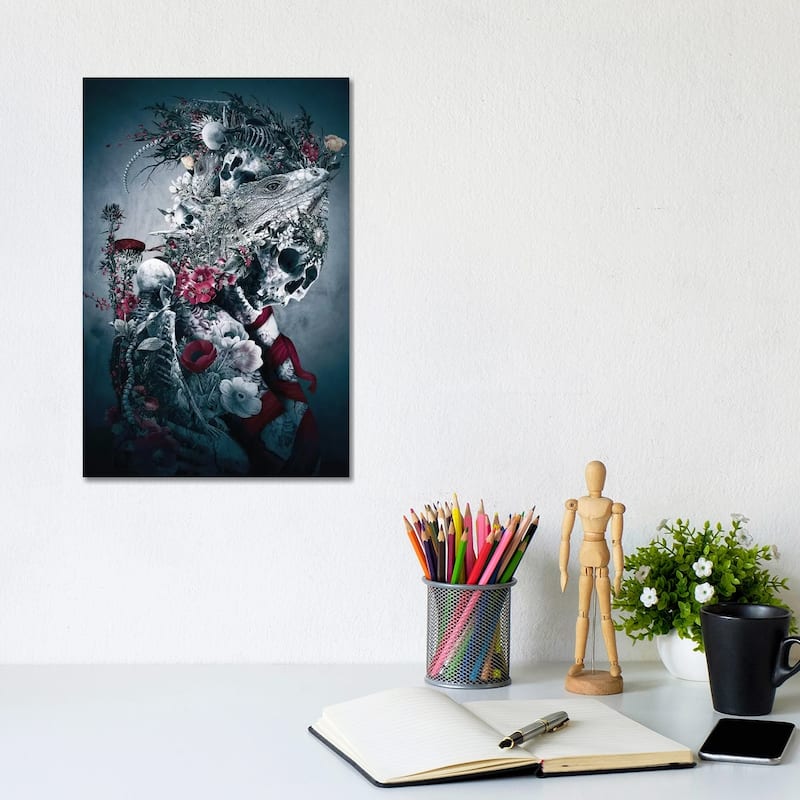 iCanvas "Lizard Dark" by Riza Peker Canvas Print - 12x8x0.75