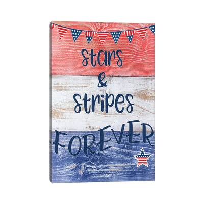 iCanvas "Stars And Stripes Forever" by CAD Designs Canvas Print