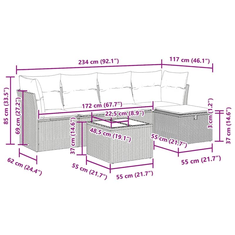 vidaXL Garden Sofa Set