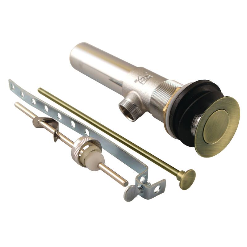 Columbia Brass Pop-Up Drain with Overflow - Antique Brass