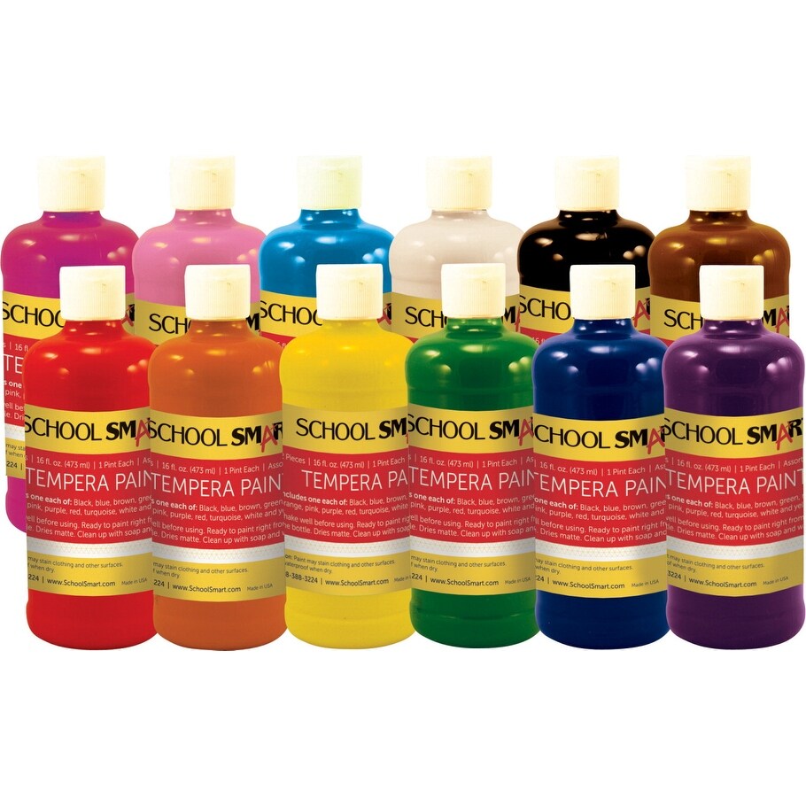 Shop School Smart Liquid Tempera Paint Set 1 Pint Assorted