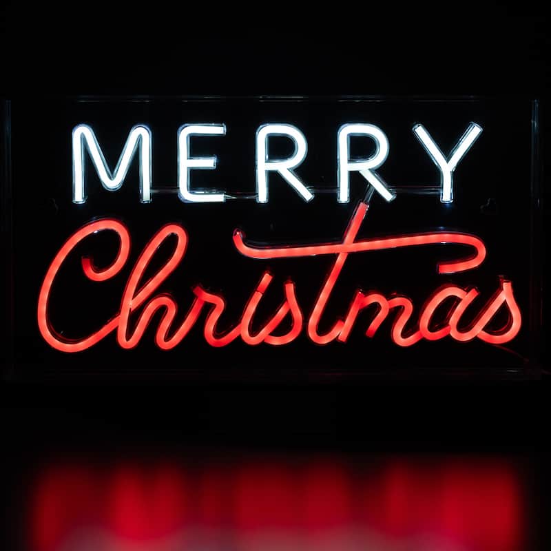 LED Merry Christmas Neon Lighted Wall Sign - 17"