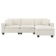 preview thumbnail 28 of 55, Roomfitters 100 x 59" Modern Convertible L-Shaped Sectional Sofa with Free Pillows, 4-Seat Suede Velvet Sleeper Sofa