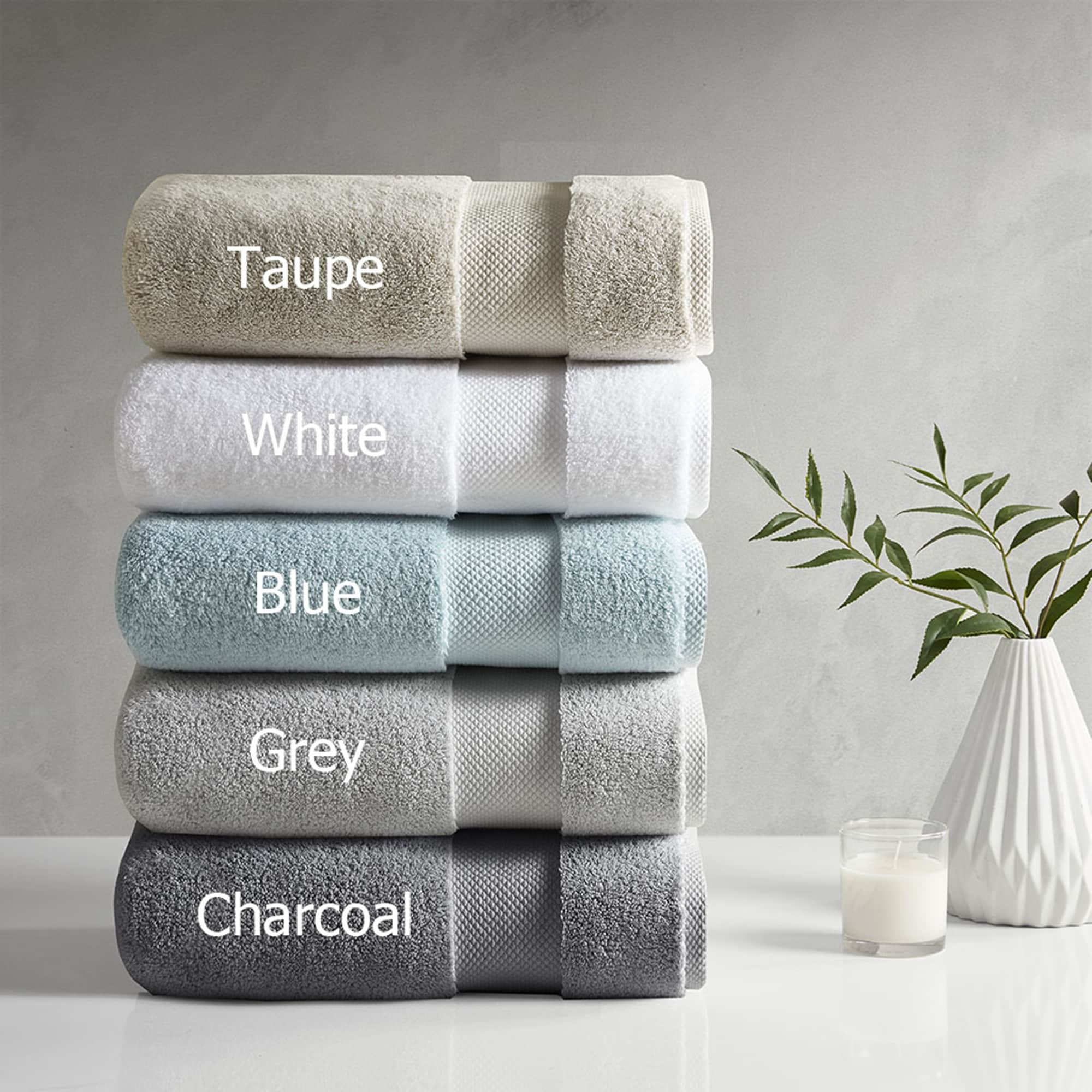 Madison Park Signature - Turkish Cotton 6 Piece Bath Towel Set - Blue