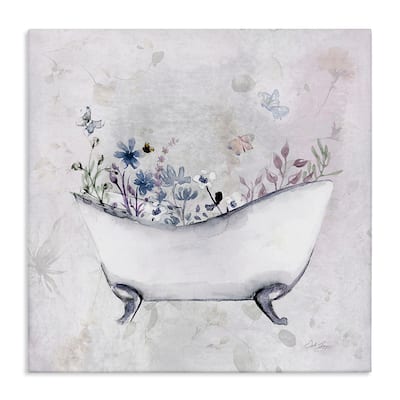 Stupell Delicate Bath with Botanics Canvas Wall Art Design By Stella Chang