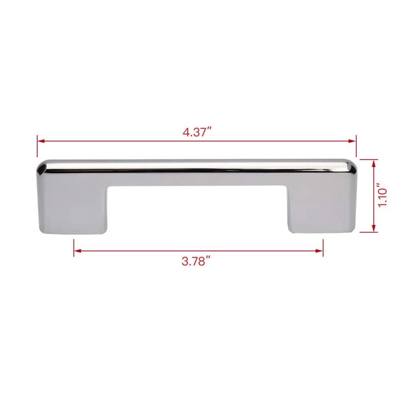 Utopia Alley Taylor Pull Handle-Polished Chrome Drawer Drop Pull Handles, 3.78" Center to Center
