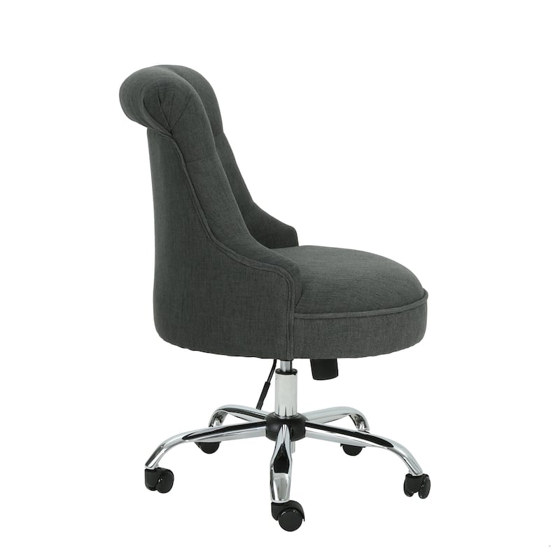 Fashion Office Chair Tufted Diamond Stitch Office Chair with Lift Mechanism, Chrome Base and Casters, for Office