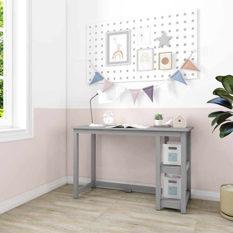Max and Lily Desk with Bookshelves