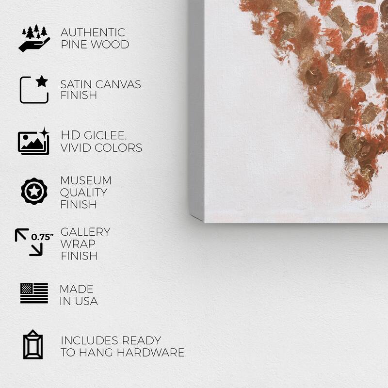 Wynwood Studio Canvas Symbols and Objects Drops Brown and Dark Brown Modern & Contemporary Wall Art Canvas Print