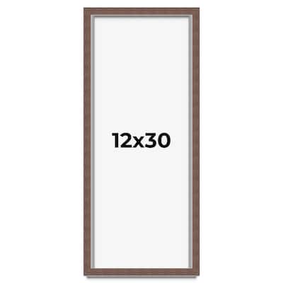 12x30 Shadow Box Frame Brown | 1.125 inches Deep Real Wood Rustic