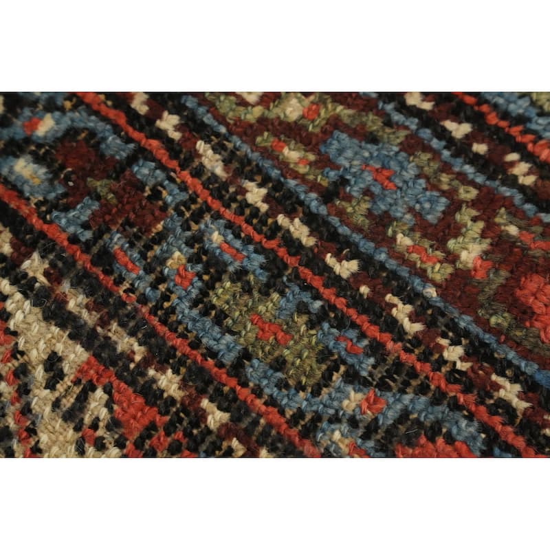 Hand Knotted Oriental 100% Wool Carpet Traditional Geometric Oranges & Rust Bakhtiari Area Rug - 8' 9'' X 4' 7''
