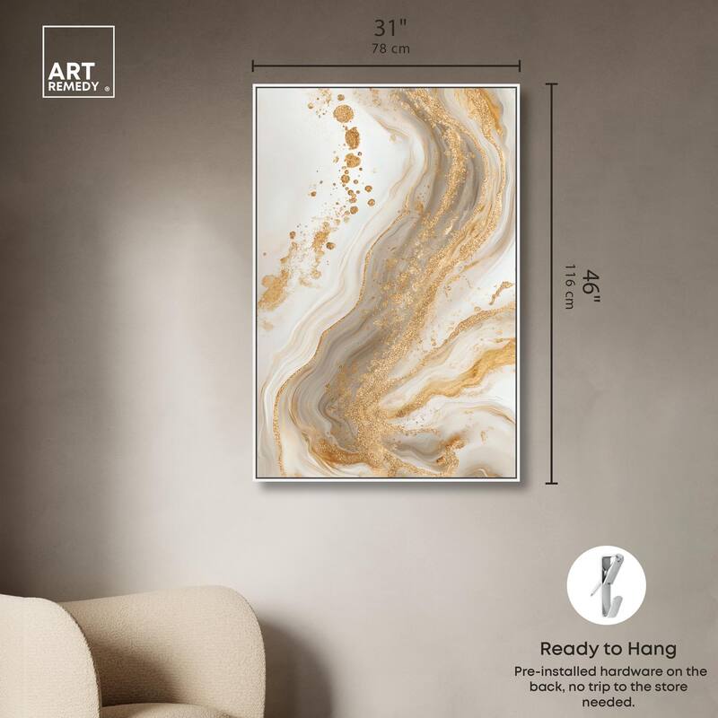 Gold Vein Canvas by Art Remedy