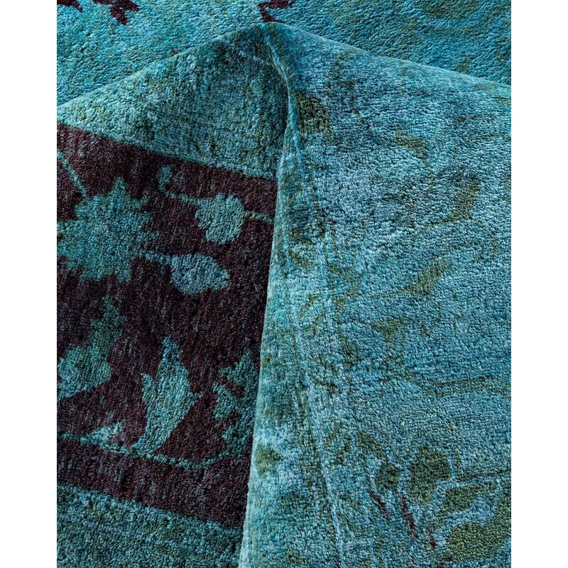 Fine Vibrance, One-of-a-Kind Hand-Knotted Area Rug - Blue, 8' 3" x 10' 4" - 8' 3" x 10' 4"