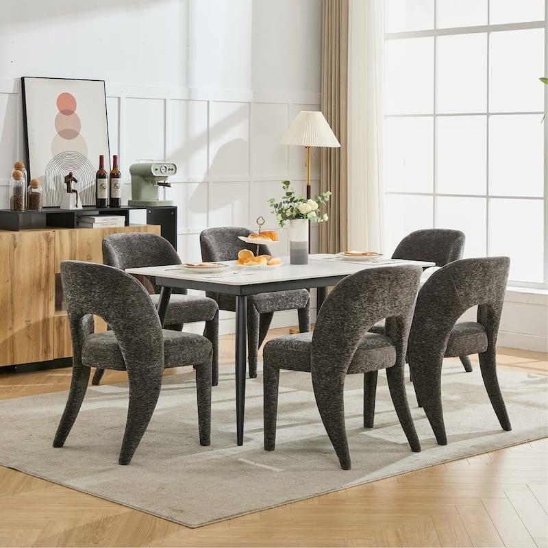 Metal Legs Dining Chair,Cushion Is Comfortable,Design Is Simple