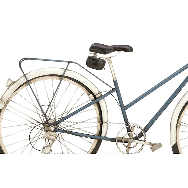 Metal Bike Home Wall Decor with Seat and Handles - Black - Roche River Decor