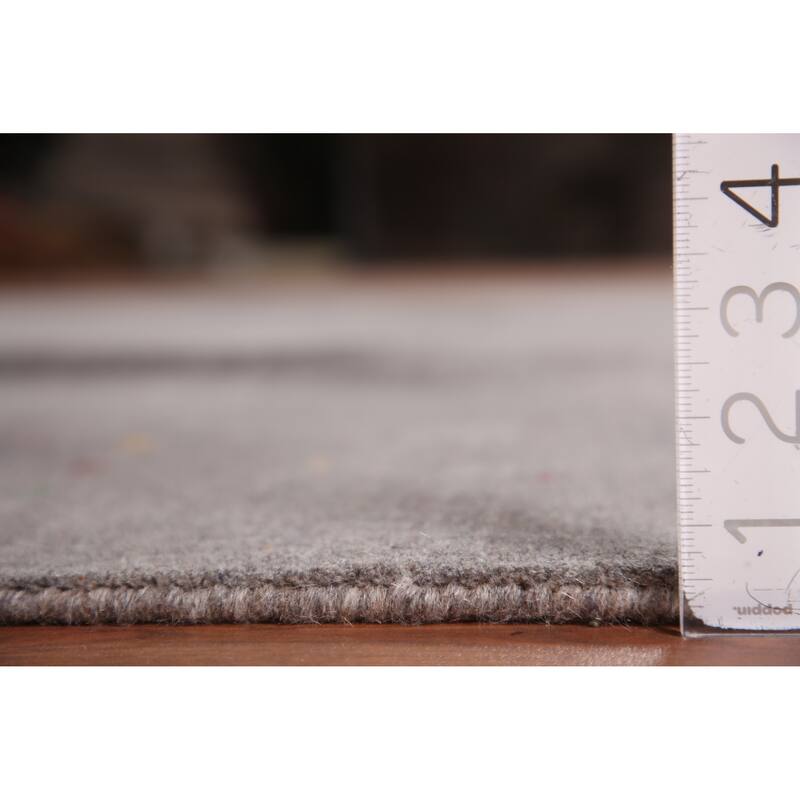 Tribal Gray Gabbeh Oriental Area Rug Handmade Wool Carpet - 7'9" x 9'10"