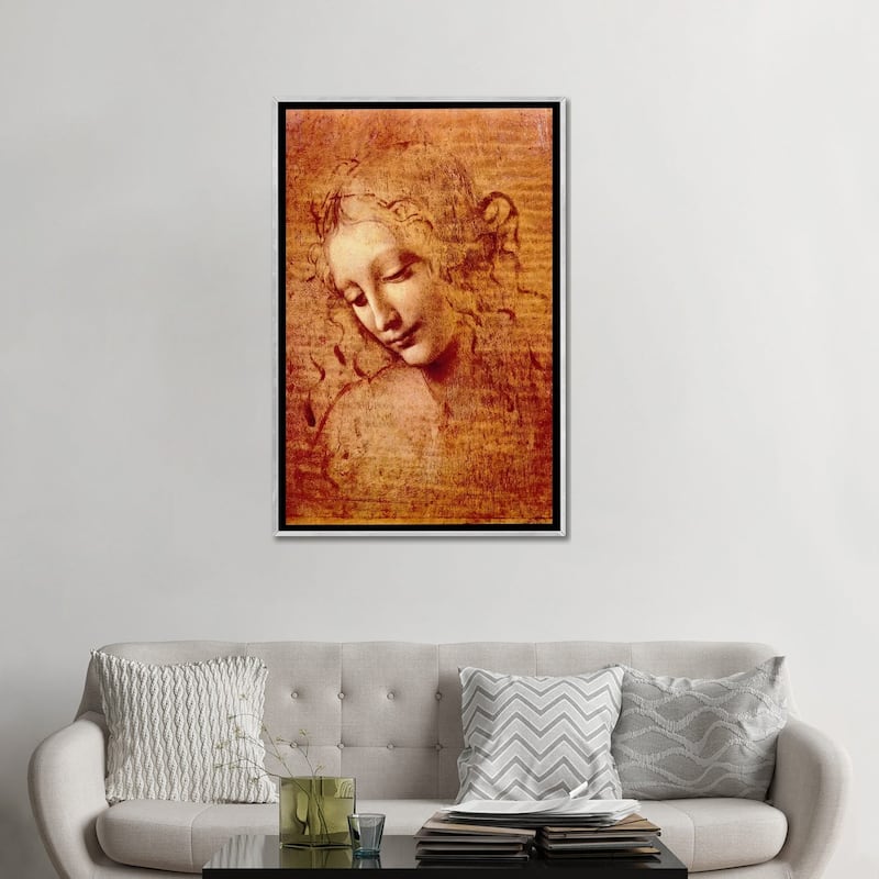 iCanvas "Female Head" by Leonardo da Vinci Framed
