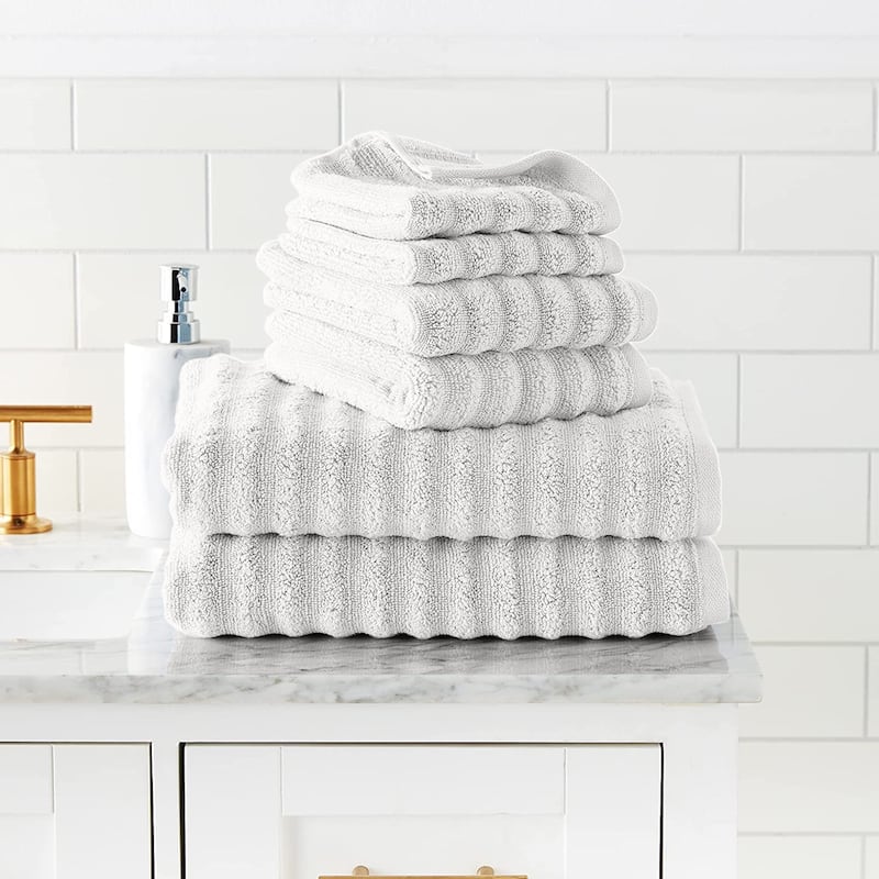 Modern Threads Wavy Luxury Spa 6-pc. Quick-dry Towel Set - White