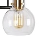 preview thumbnail 7 of 7, Modern 2-Light Black Gold Bathroom Vanity Light Wall Sconce with Clear Glass - 14.5" L x 8" W x 8.5" H