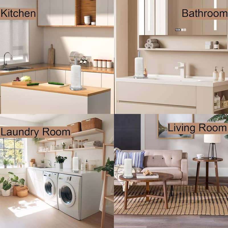 Stainless Steel Counter Top Paper Towel Stand Holder For Kitchen and Bathroom