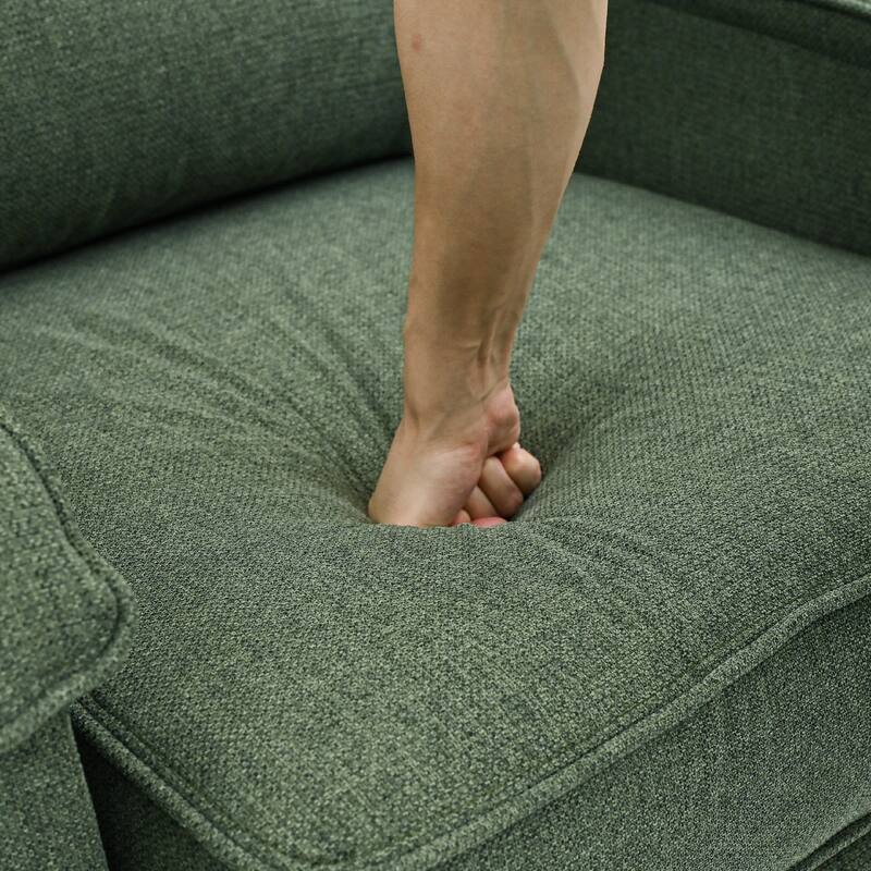 Push-Back Upholstered Recliner with Thickened Seat Cushion Backrest