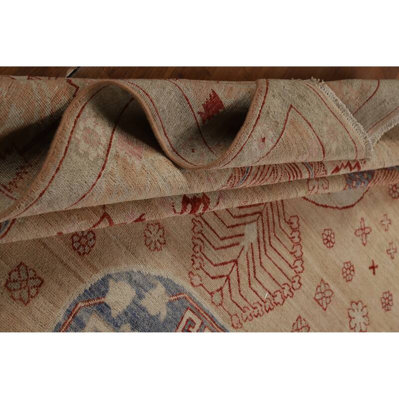 Hand Knotted Oriental 100% Wool Carpet Transitional Floral Brown Oushak Area Rug - 11' 11'' X 8' 11''