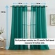 preview thumbnail 96 of 117, HLC.me 2 Piece Semi Sheer Voile Window Curtain Drapes Grommet Top Panels Bedroom, Living Room - Set of 2 panels