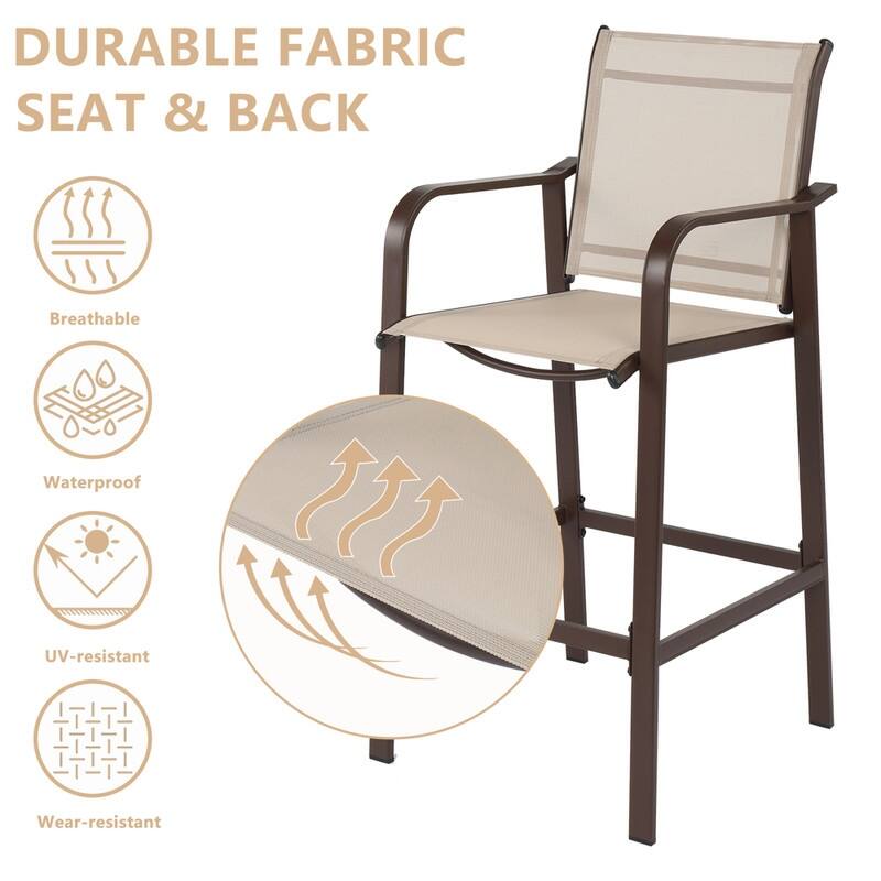 Patio 2-Piece Counter Height Bar Stools